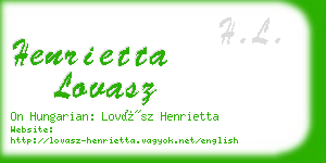 henrietta lovasz business card